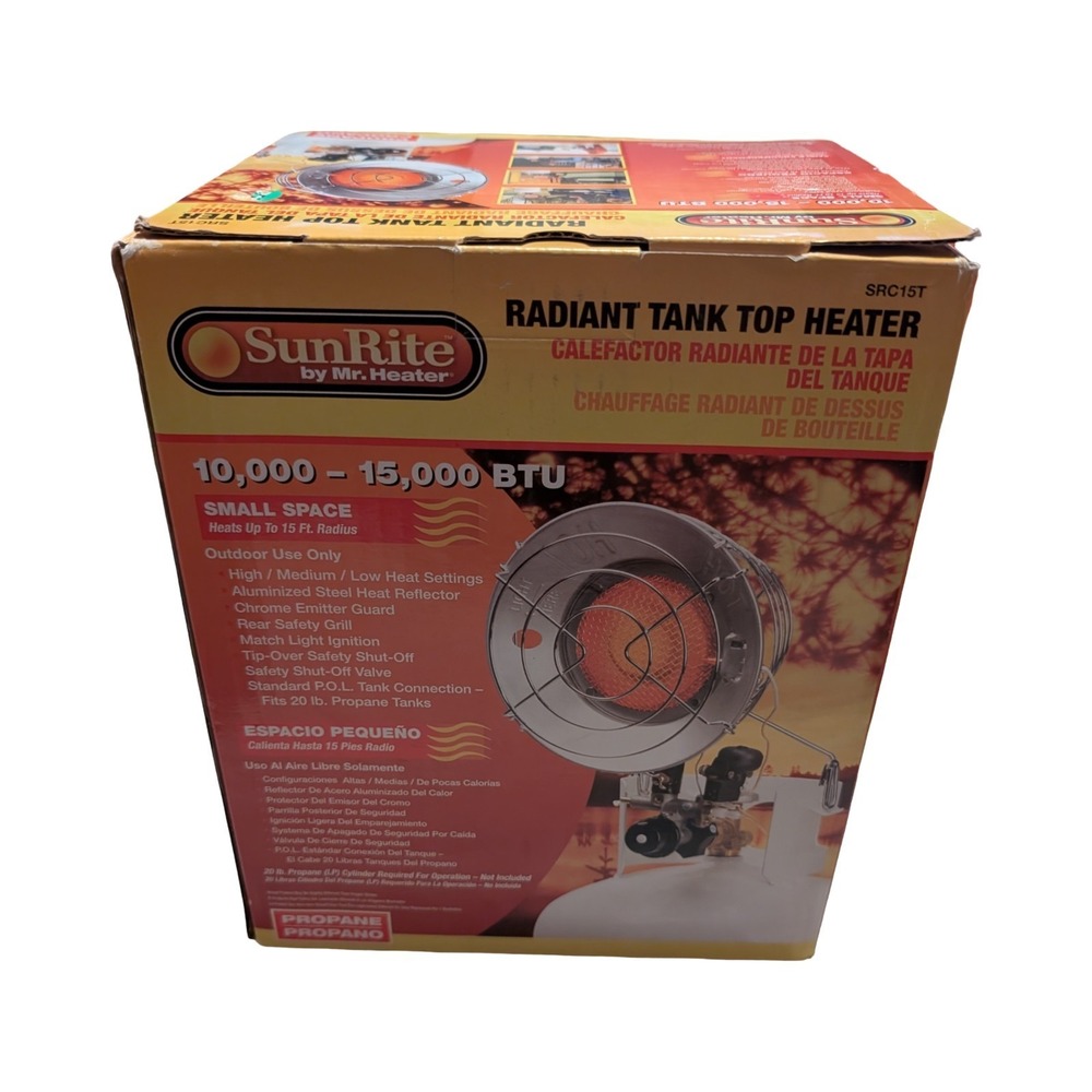 Mr. Heater SRC15T 15000‎ BTU Tank-Top Propane Heater - Silver
